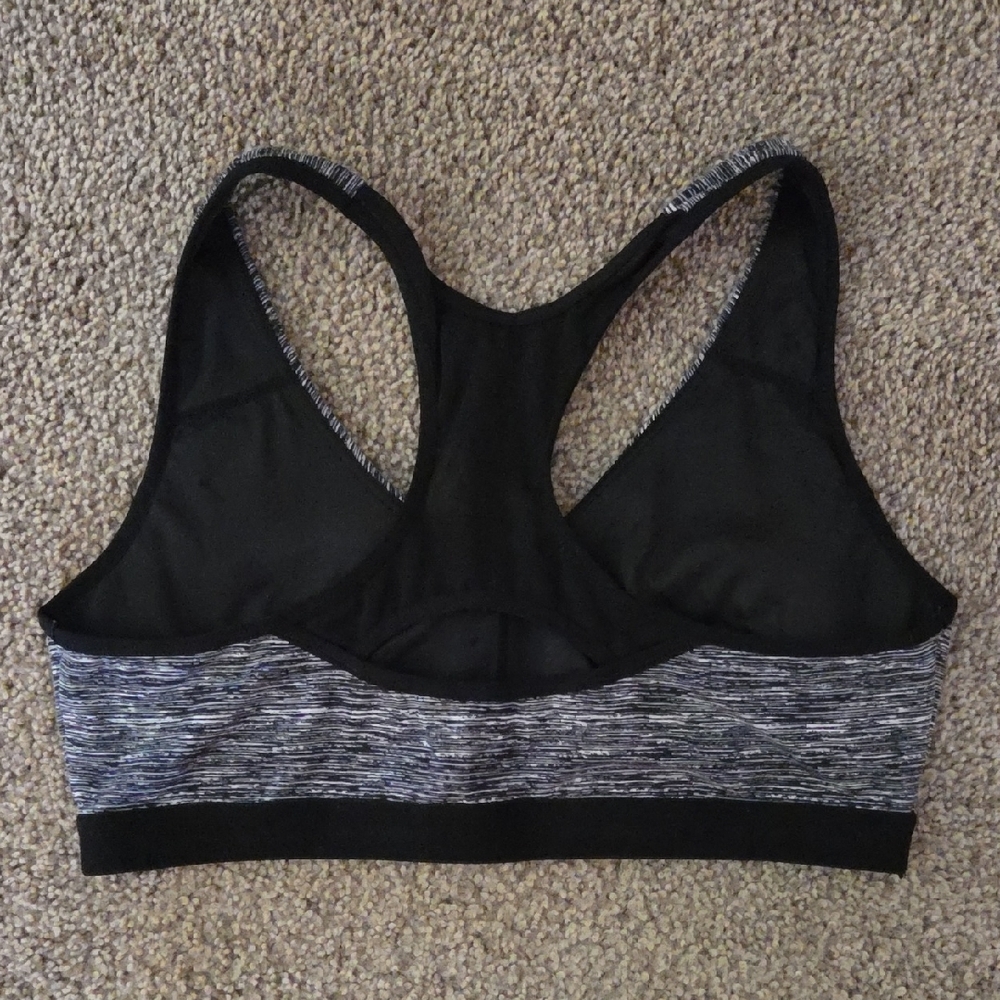 Mta Sport Black and Gray Sports Bra - Picture 3 of 3